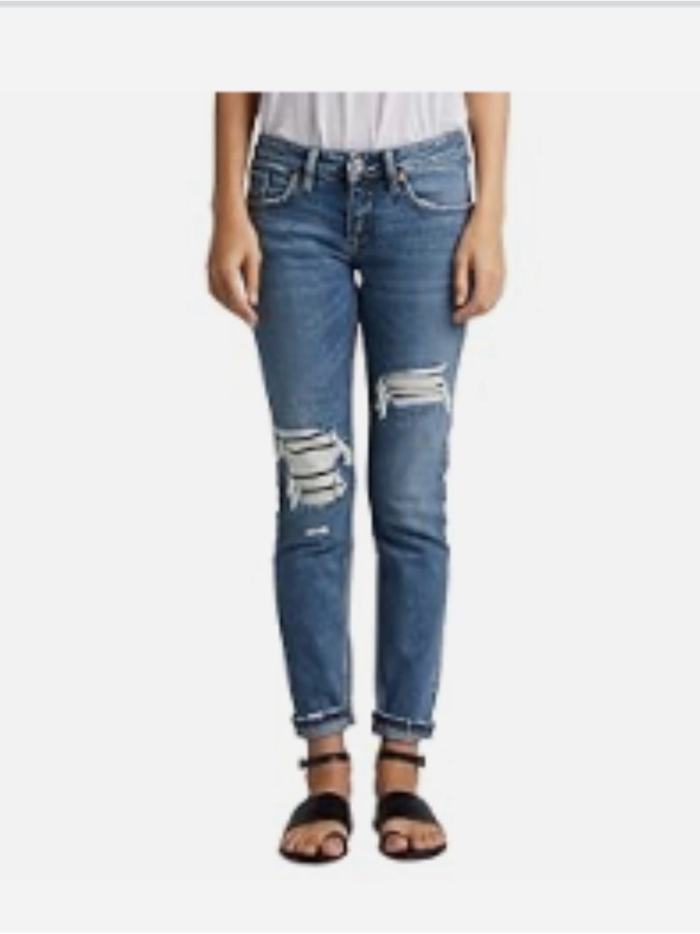 Silver Jeans Co Boyfriend Distressed Jeans